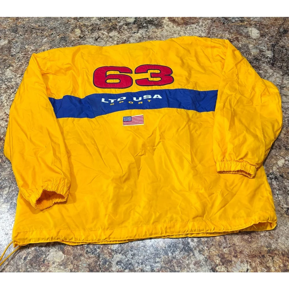 Vintage 90s LIMITED America “LTD USA Sport 63” Pullover Windbreaker